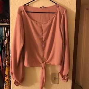 Long sleeve crop top